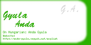 gyula anda business card